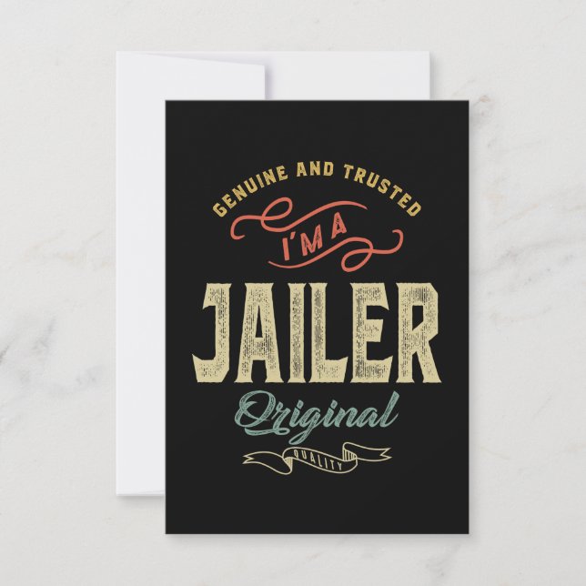 Jailer Job Titel Männer Frauen Geschenk RSVP Karte (Vorderseite)
