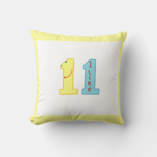J'aime 11 Anniversaire Nombre Coussins