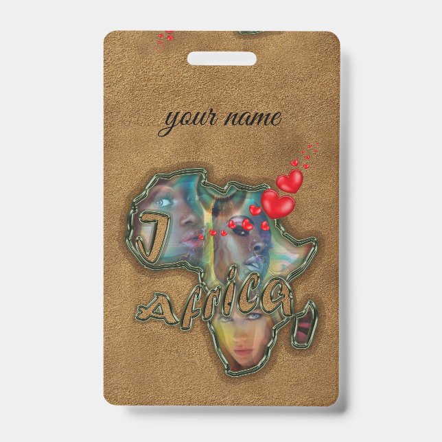 J'aime Badge Sac messenger Afrique (Avant)