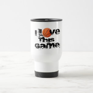 J'aime cette tasse de voyage de basket-ball de jeu