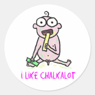J'Aime Chalk A Beaucoup Stickers