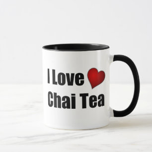 J'aime (coeur) le thé de Chai - tasse