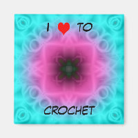 J'Aime Crochet Magnet