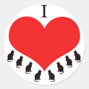 J'aime des autocollants de chats