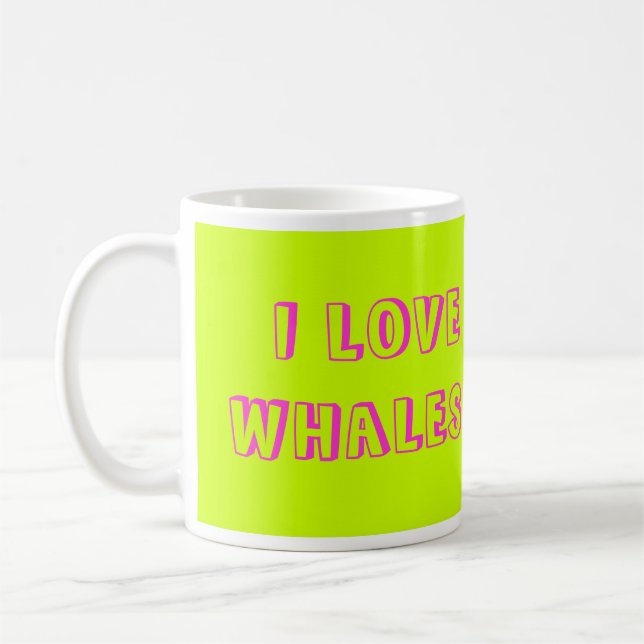 J'aime des baleines ! Tasse (Gauche)
