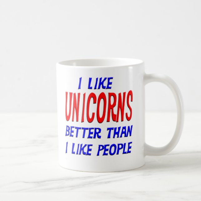J'aime des licornes meilleures que j'aime la tasse (Droite)