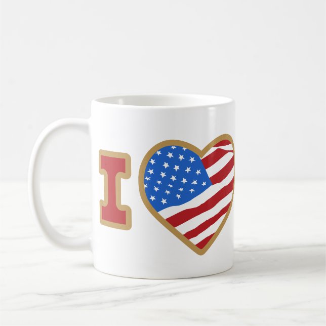 J'aime des tasses des Etats-Unis (Gauche)