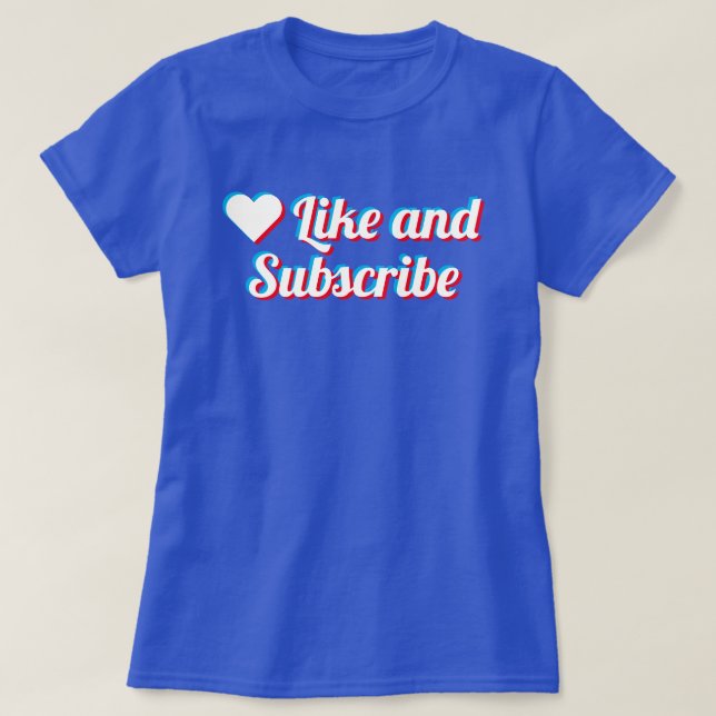 J'Aime Et S'Inscrire T-Shirt (Design devant)