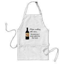 J'aime faire cuire avec le tablier de vin