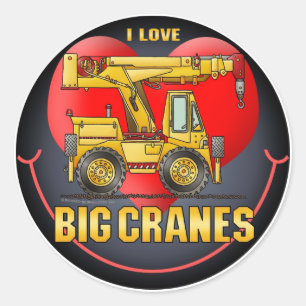 J'Aime Grosse Grue Sticker pour enfants