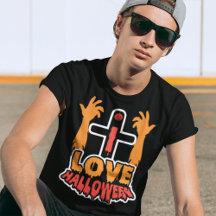 J'aime Halloween Déplaisant Zombie mains T-shirt