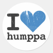 J'aime Humppa Autocollant Bleu