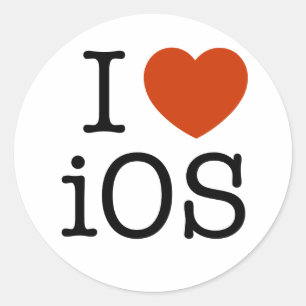 J'aime IOS - autocollant
