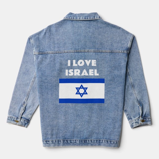 J'aime Israël Drapeau israélien Pro-Israël (Verso)