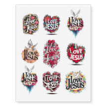 "J'aime Jésus" Art Chrétien
