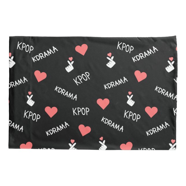 J'aime KDramas et KPOP! Housse d'oreiller (Dos)
