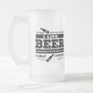 J'AIME la BIÈRE - tasse givrée - des citations d