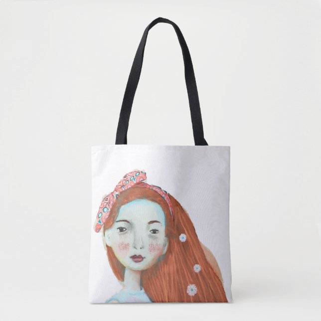 J'aime la fille principale rouge mignonne de sac (Devant)