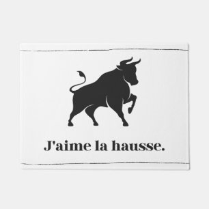 J'aime la Hausse. Die Börsenbulle Fußmatte