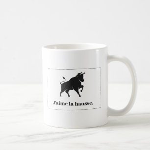 J'aime la Hausse. Die Börsenbulle Kaffeetasse