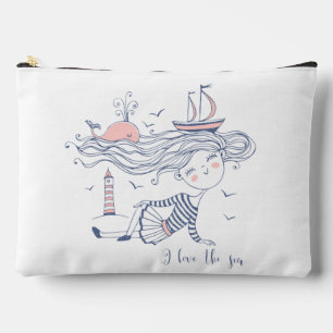 J'aime la mer Whimsical Maquillage nautique sac