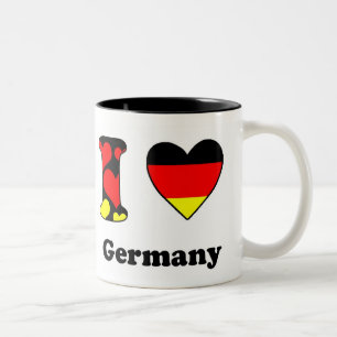 J'aime la Mug à café à deux tons en Allemagne