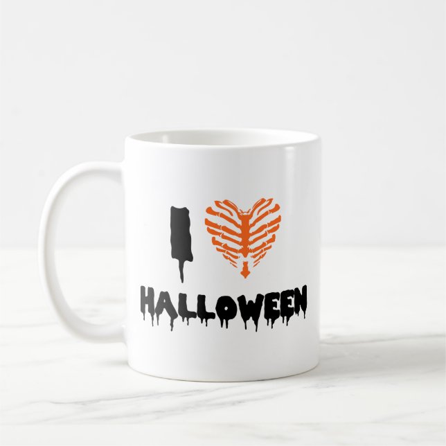 J'Aime La Mug De Café Halloween (Gauche)