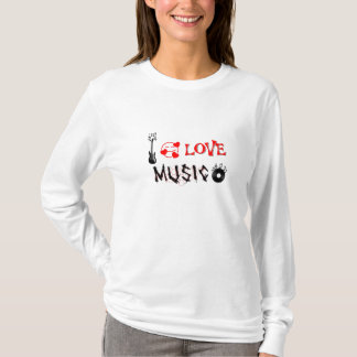 j'aime la musique femme t-shirt à manches longues 