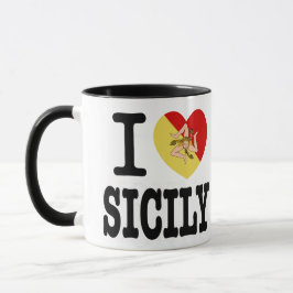 J'Aime La Sicile La Mug De La Novelté