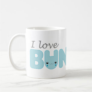 J'aime la tasse (bleue) de lapins