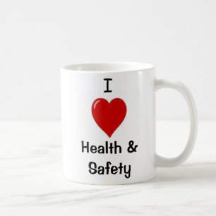 J'aime la tasse de bureau de santé et de sécurité