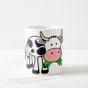 J'aime la tasse de café mignonne de vache à vach