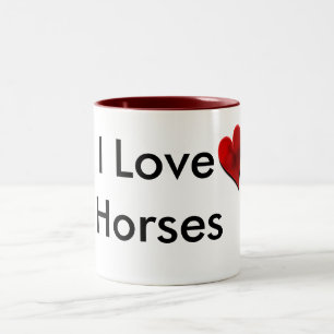 J'aime la tasse de chevaux