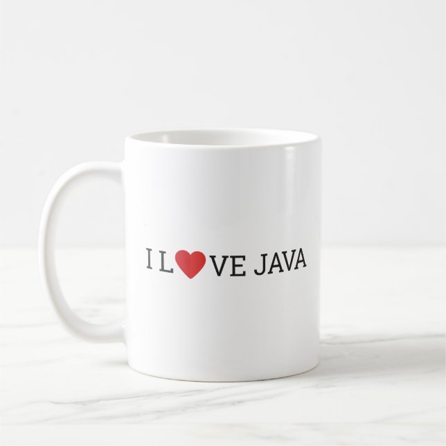 J'aime la tasse de Java (Gauche)