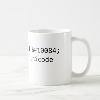 J'aime la tasse d'Unicode