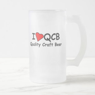 J'aime la tasse givrée de QCB (bière de métier