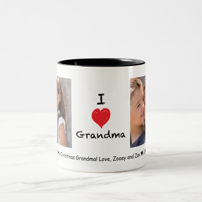 J'aime la tasse personnalisable de photo de la (Centre)