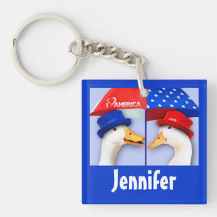 J'Aime L'Amérique. Porte - clés-cadeaux de Funny