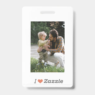 J'aime le badge de la fête des pères Zazzle