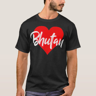 J'Aime Le Bhoutan Tshirt Un Don D'Amour Bhoutanais