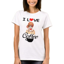j'aime le café t-shirt Design