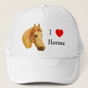 J'aime le casquette de chevaux de coeur