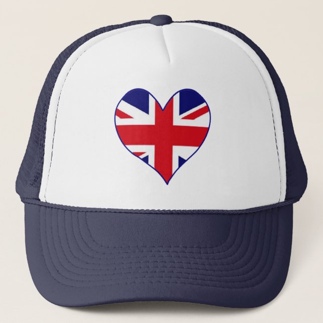 J'aime le casquette du drapeau britannique (Devant)