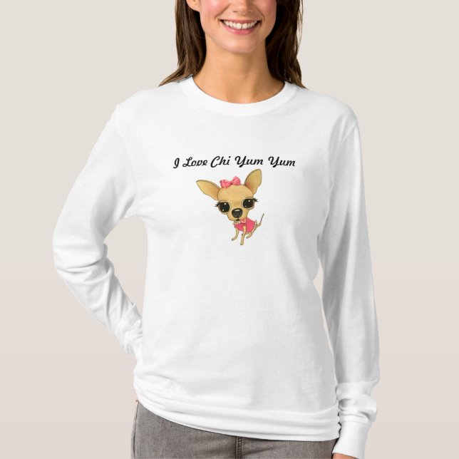J'aime le Chi Yum Yum gaine longtemps le T-shirt (Devant)