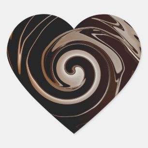 J'aime le chocolat ! Autocollants de coeur