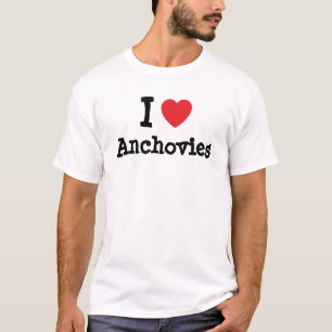 J'aime le coeur d'Anchovies T-Shirt