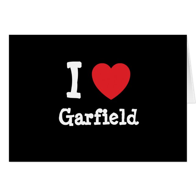 J'aime le coeur de Garfield personnalisé (Devant horizontal)