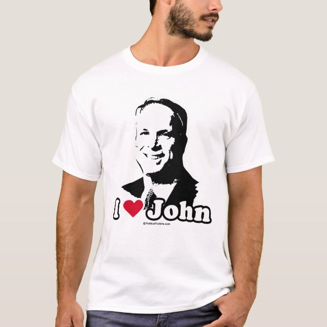 J'aime le coeur John McCain T du T-shirt de John (Devant)