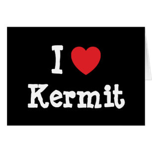 J'aime le coeur Kermit personnalisé