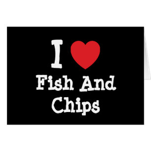 J'aime le coeur Poisson et chips T-shirt
